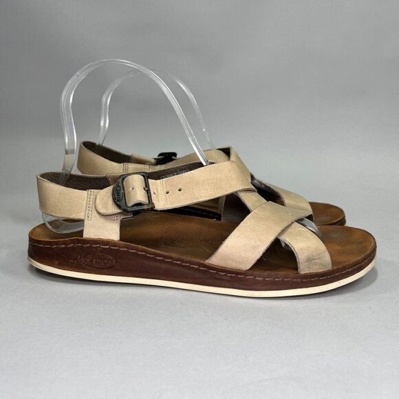 Chaco Women's Size 8 Tan Leather Sandals - Picture 1 of 11